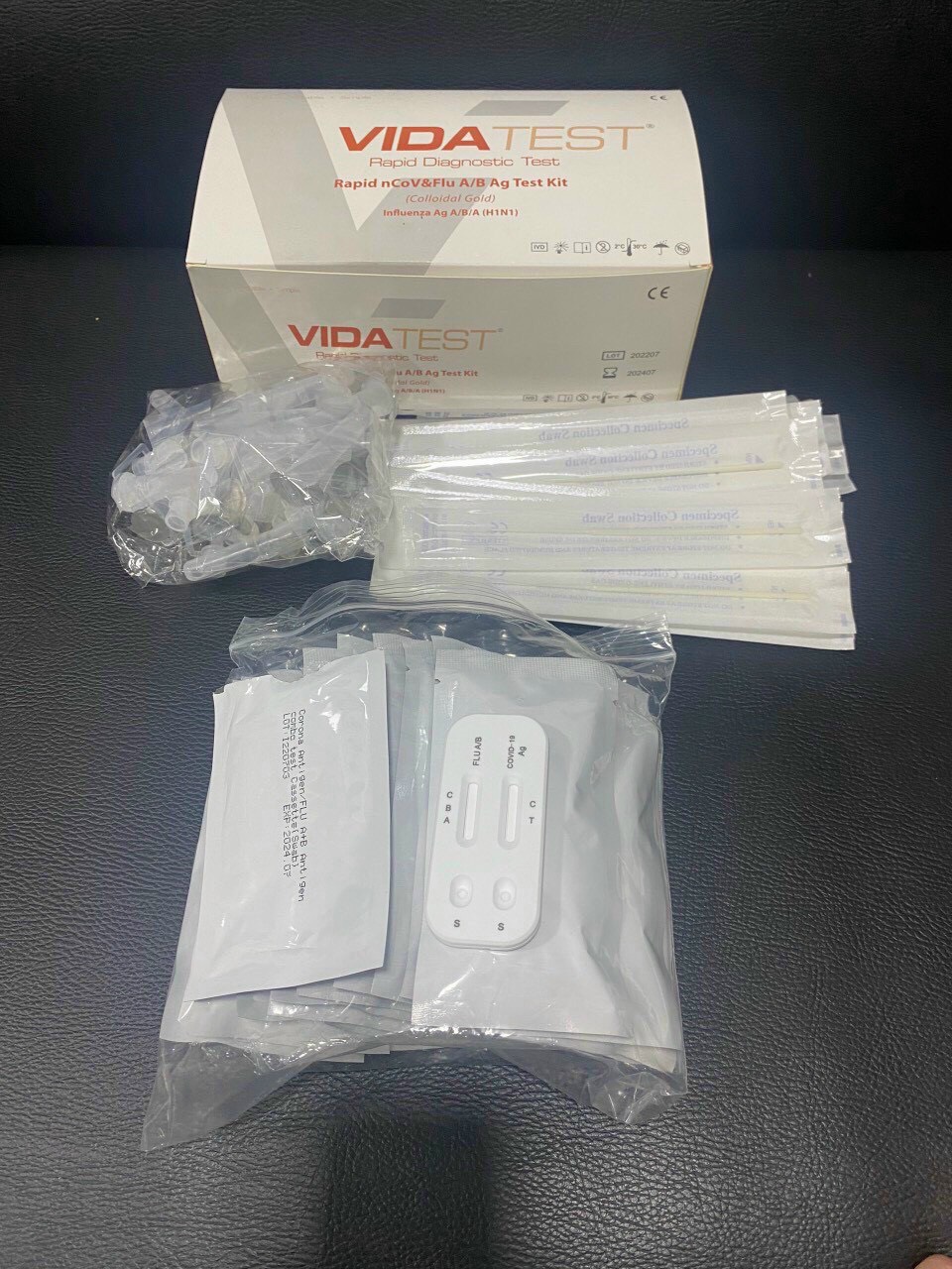 Bộ kit test covid kết hợp cúm A/B VIDA TEST