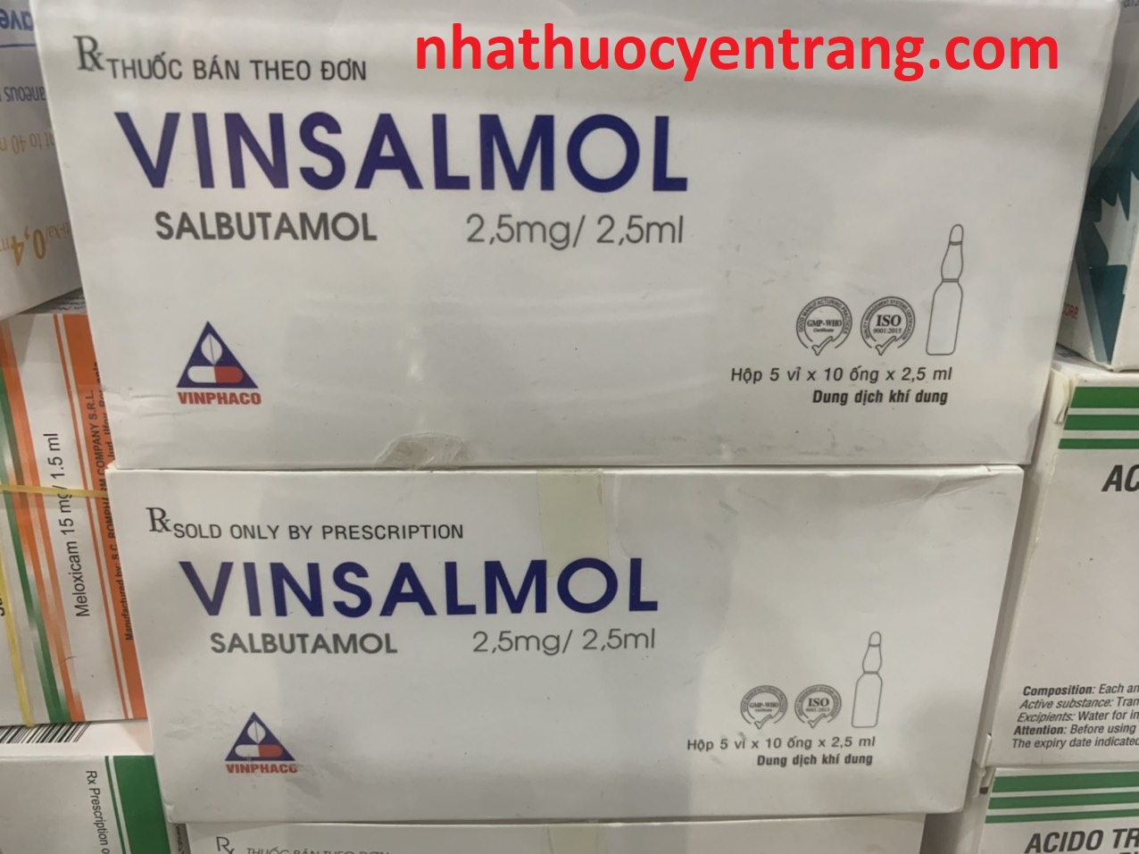 Vinsalmol 2.5mg/2.5ml khí dung