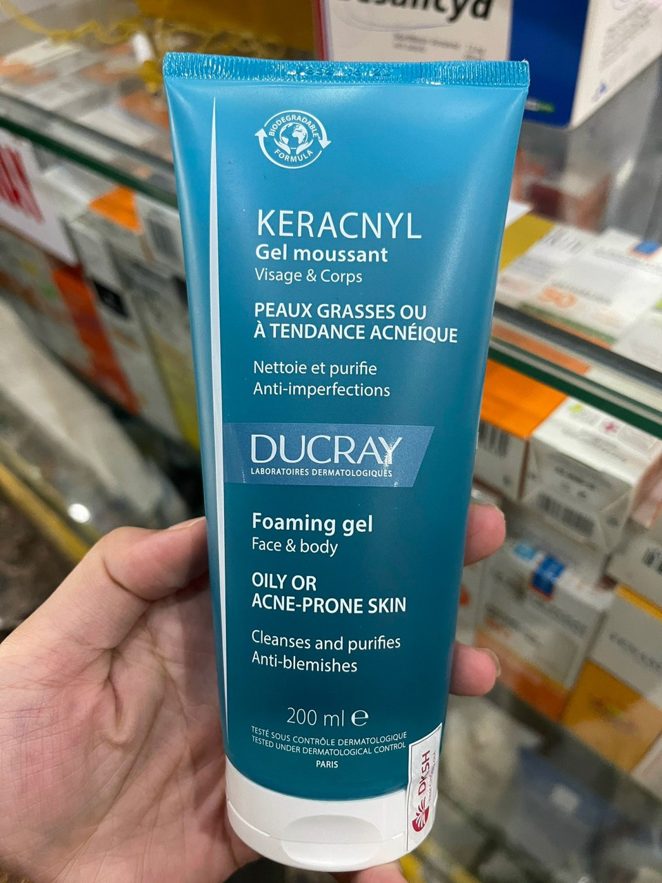 SRM Ducray Keracnyl Gel Moussant 200ml