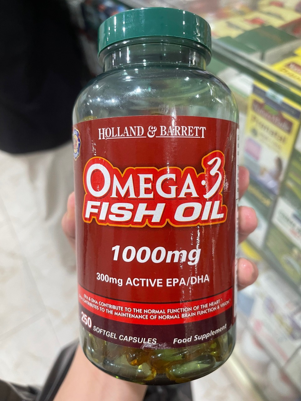 Omega 3 Fish Oil Holland & Barrett 1000mg (250 viên)