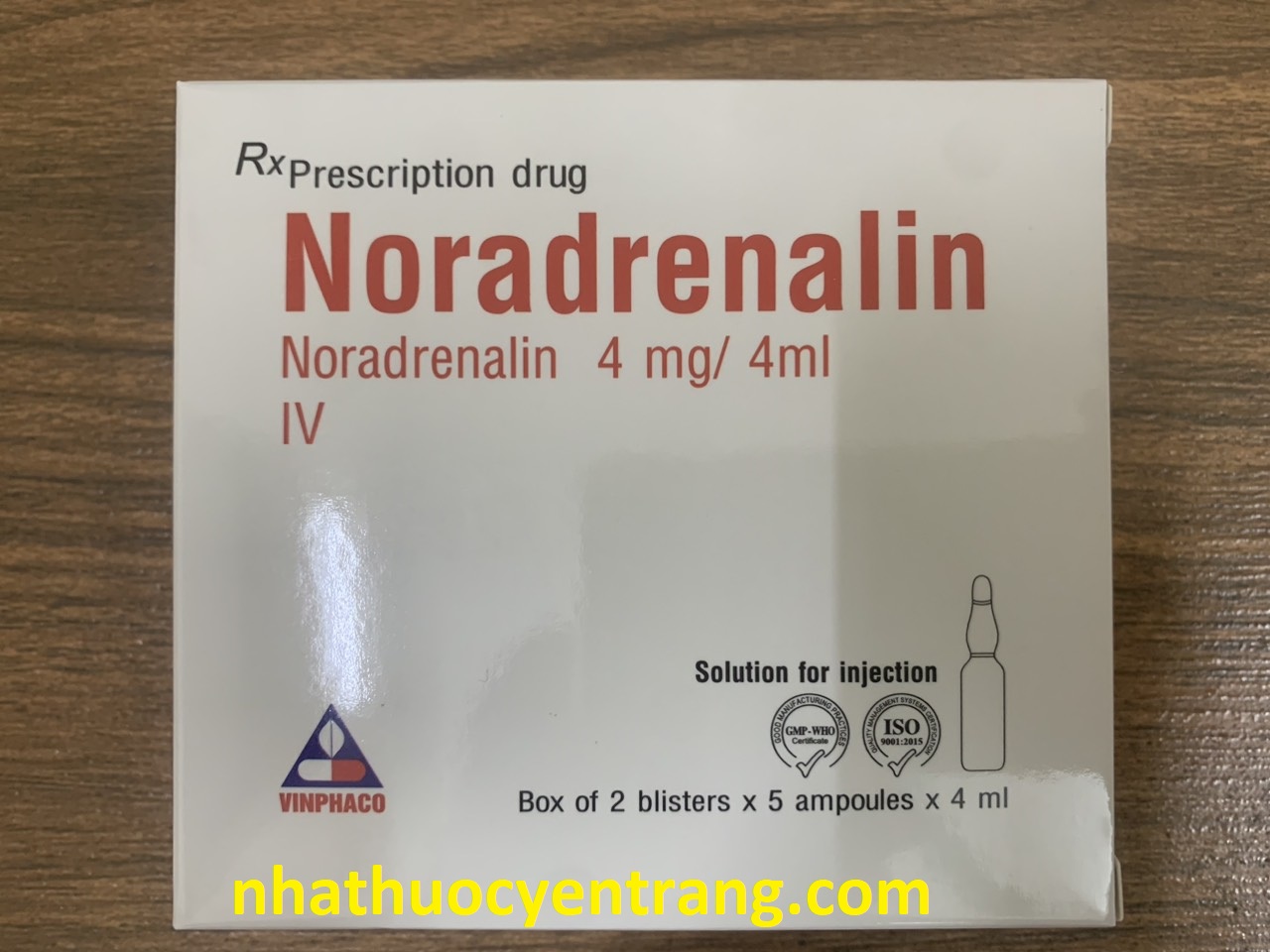 Noradrenalin 4mg/4ml
