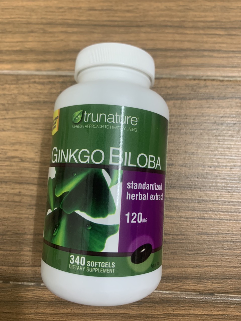 Ginkgo Biloba with Vinpocetine Trunature 340 viên