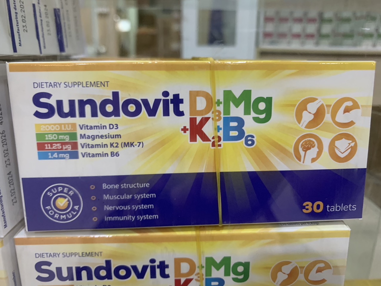 Sundovit D3 + Mg + K2 + B6