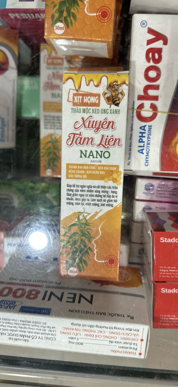 Xịt họng Xuyên Tâm Liên Nano