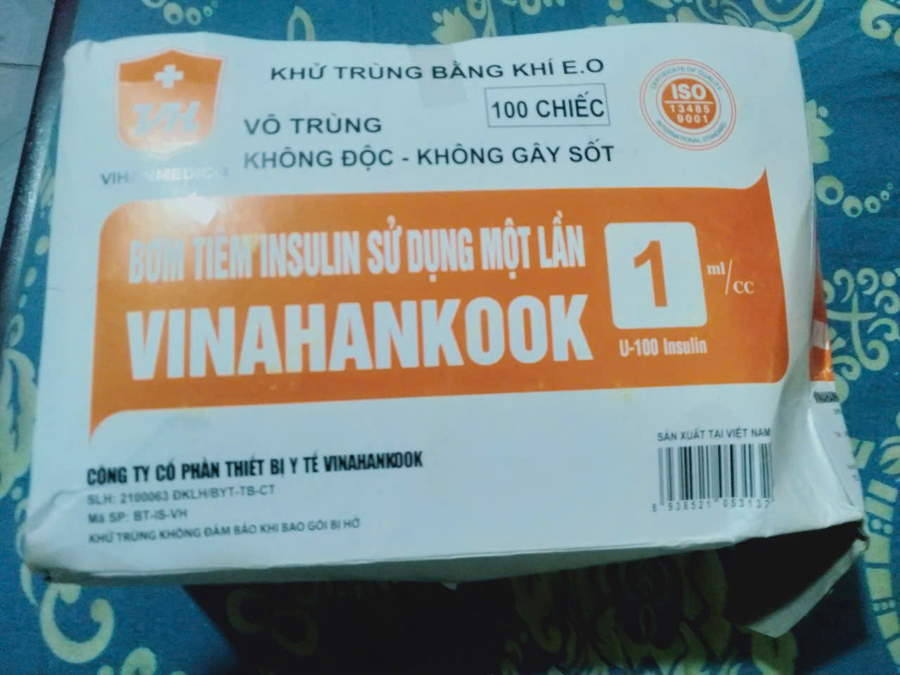Bơm tiêm Insulin 1ml Vinahankook