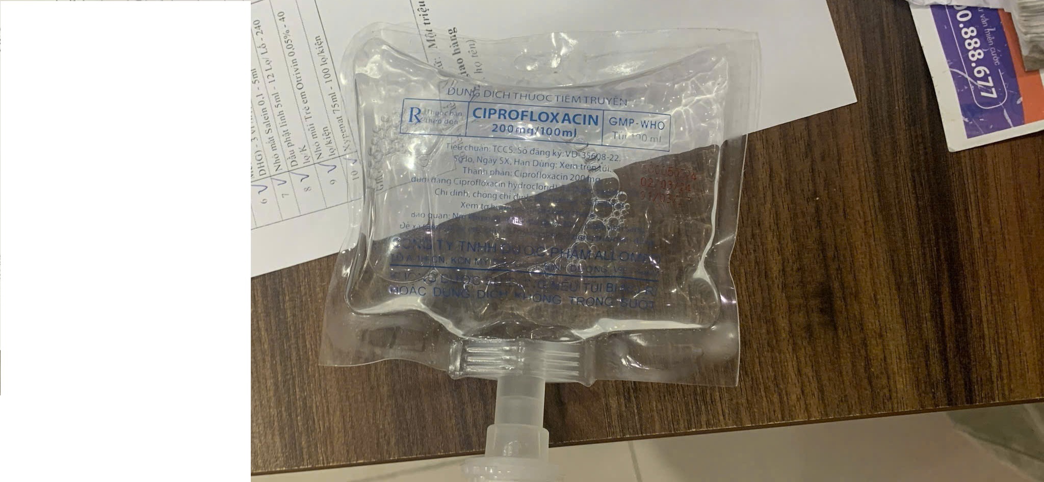 Ciprofloxacin 200mg/100ml