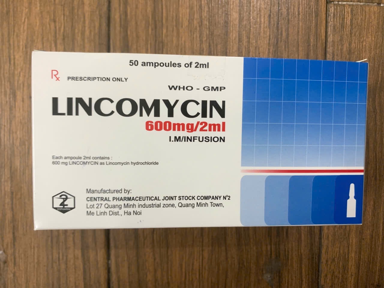 Lincomycin 600mg/2ml (50 ống)