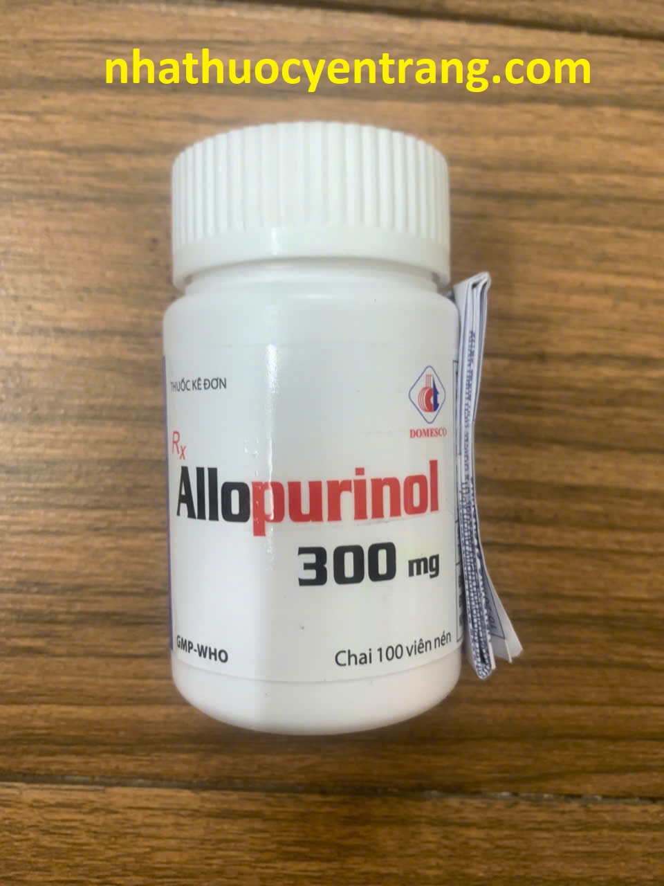 Allopurinol 300mg (100 viên/lọ)