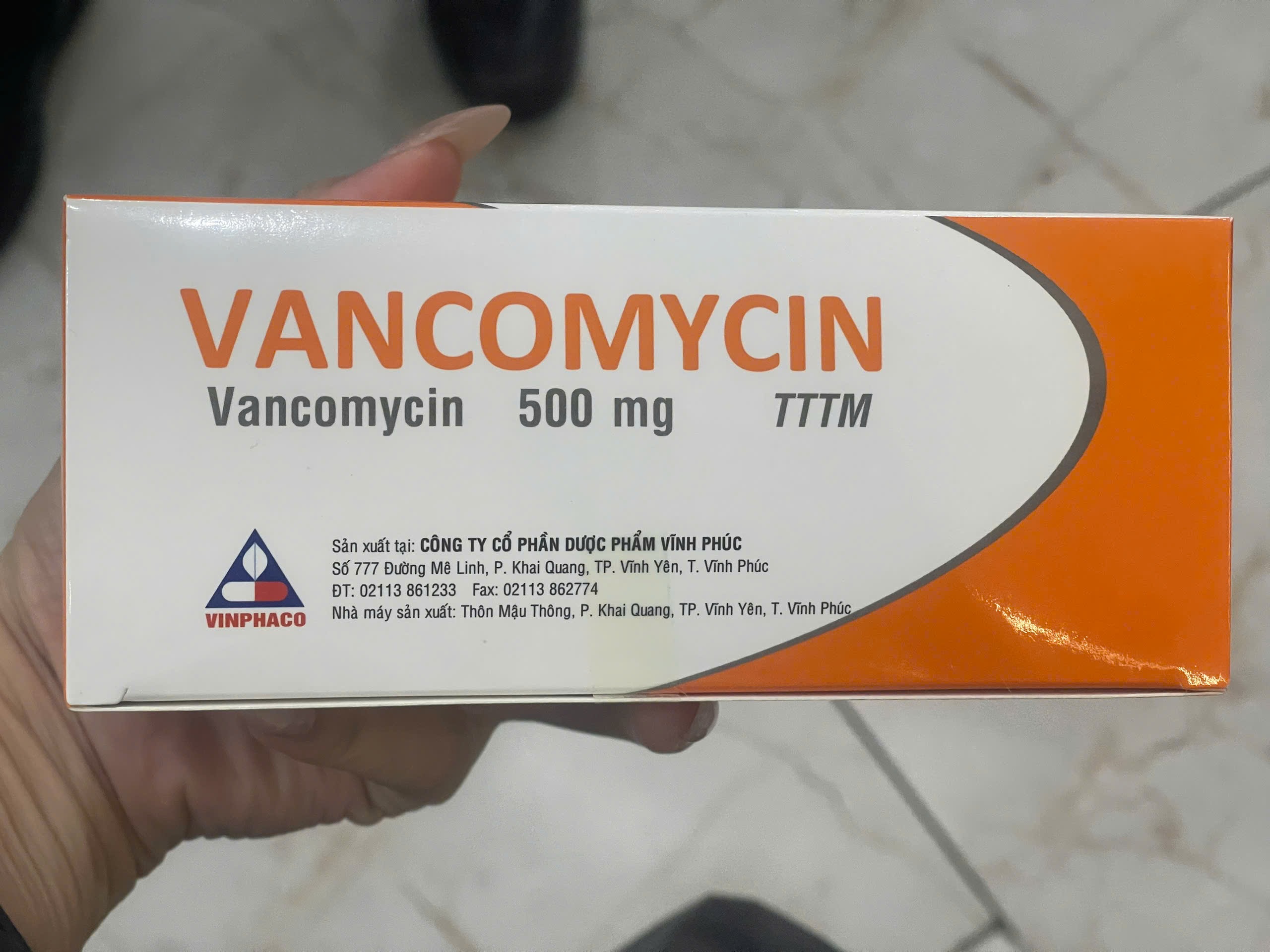 Vancomycin 500mg Vĩnh Phúc