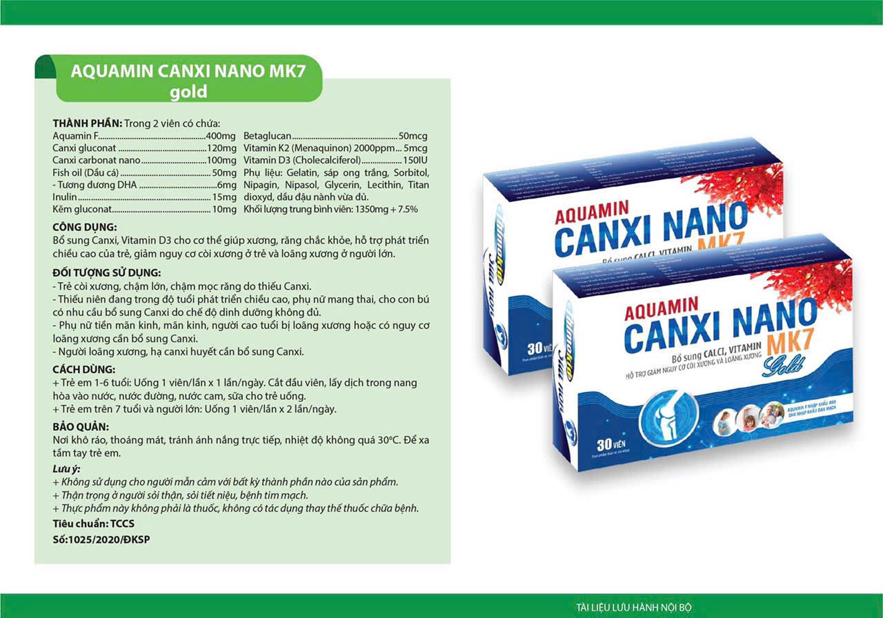 Aquamin Canxi Nano MK7 Gold