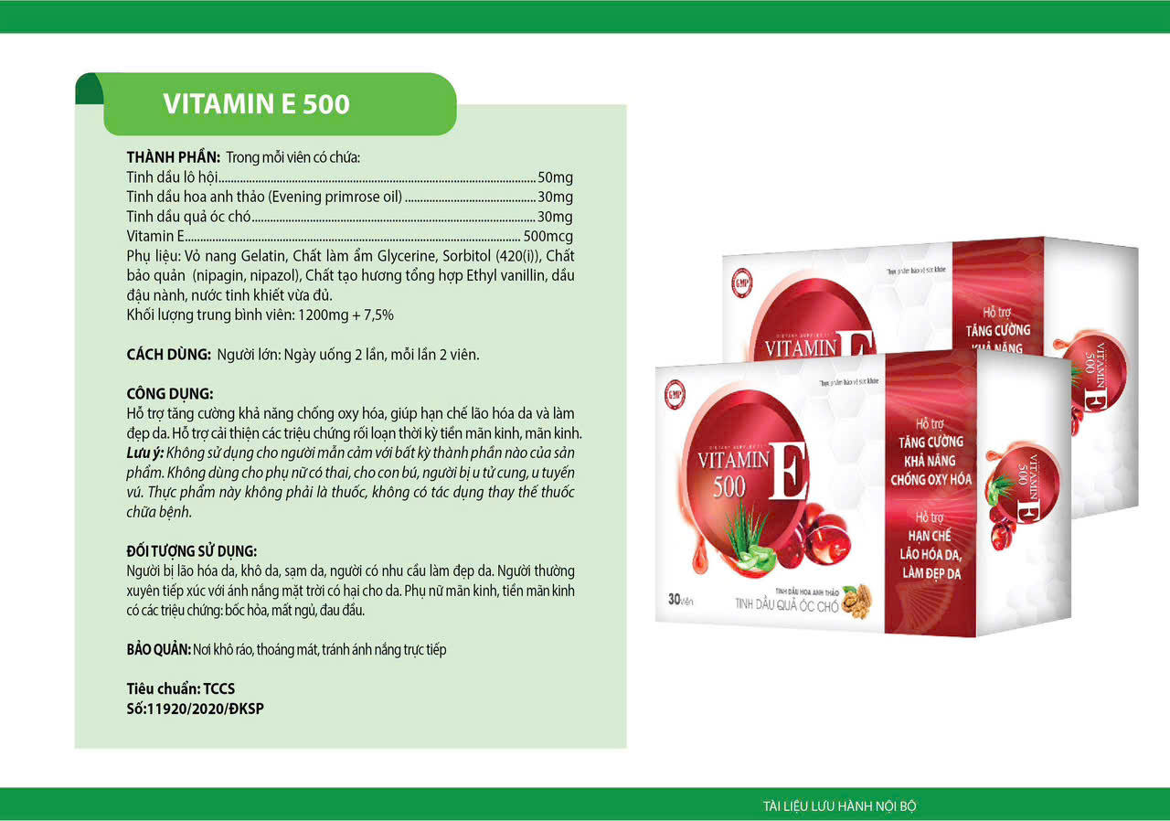 VITAMIN E ĐỎ 500