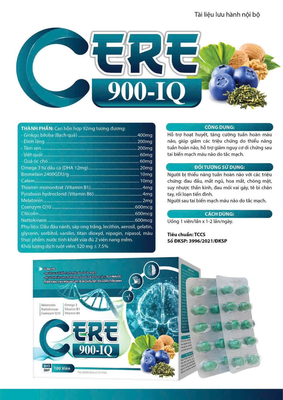 VIÊN UỐNG BỔ NÃO CERE 900 - IQ