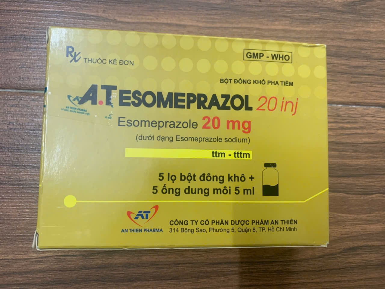 A.T Esomeprazol 20mg injection
