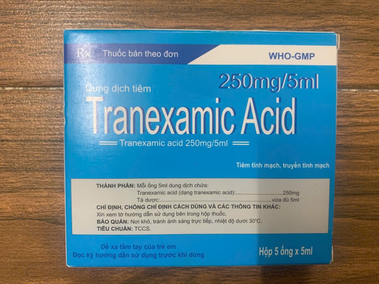 Tranexamic Acid 250mg/5ml