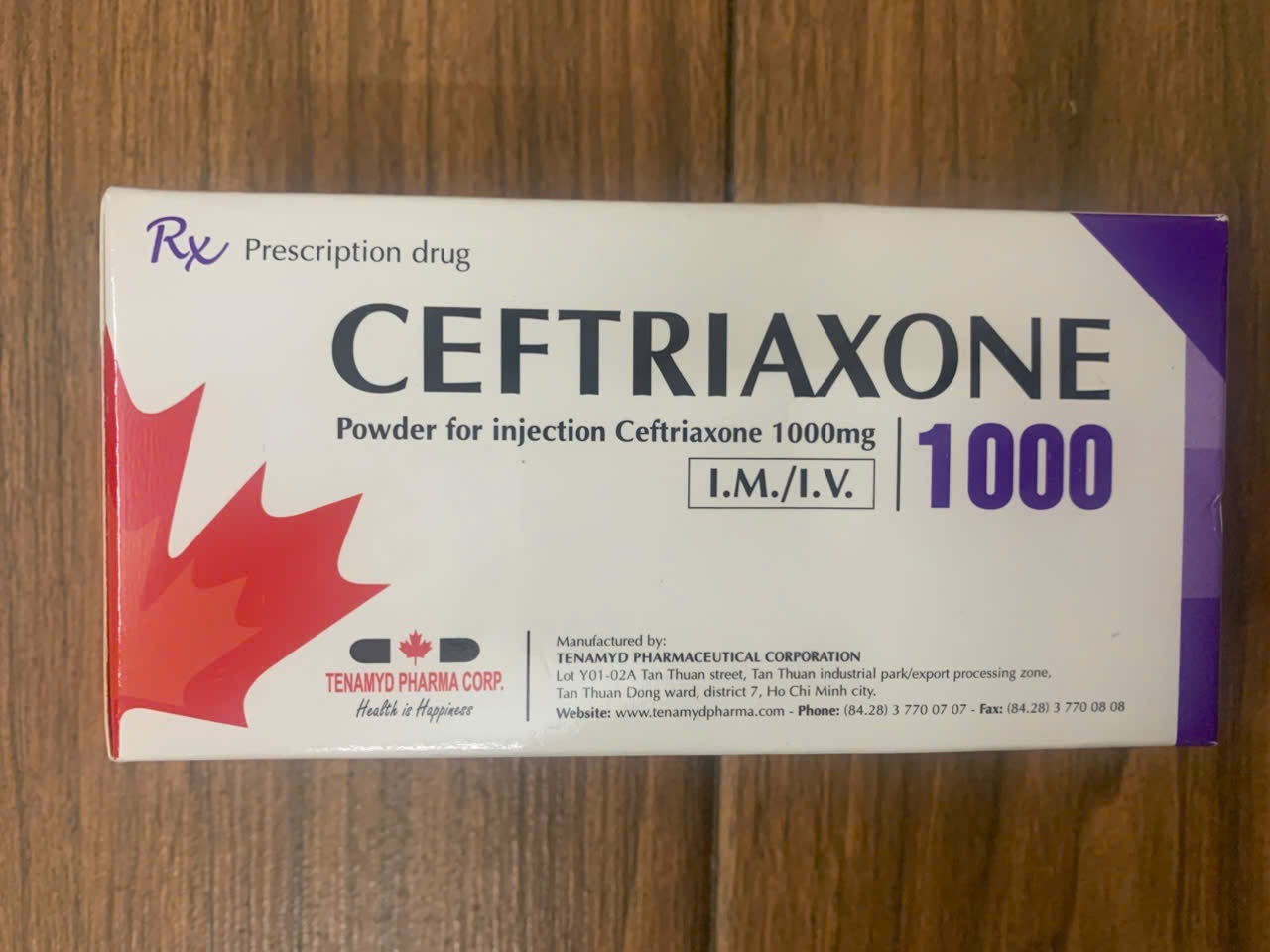 CEFTRIAXONE 1000 TENAMYD