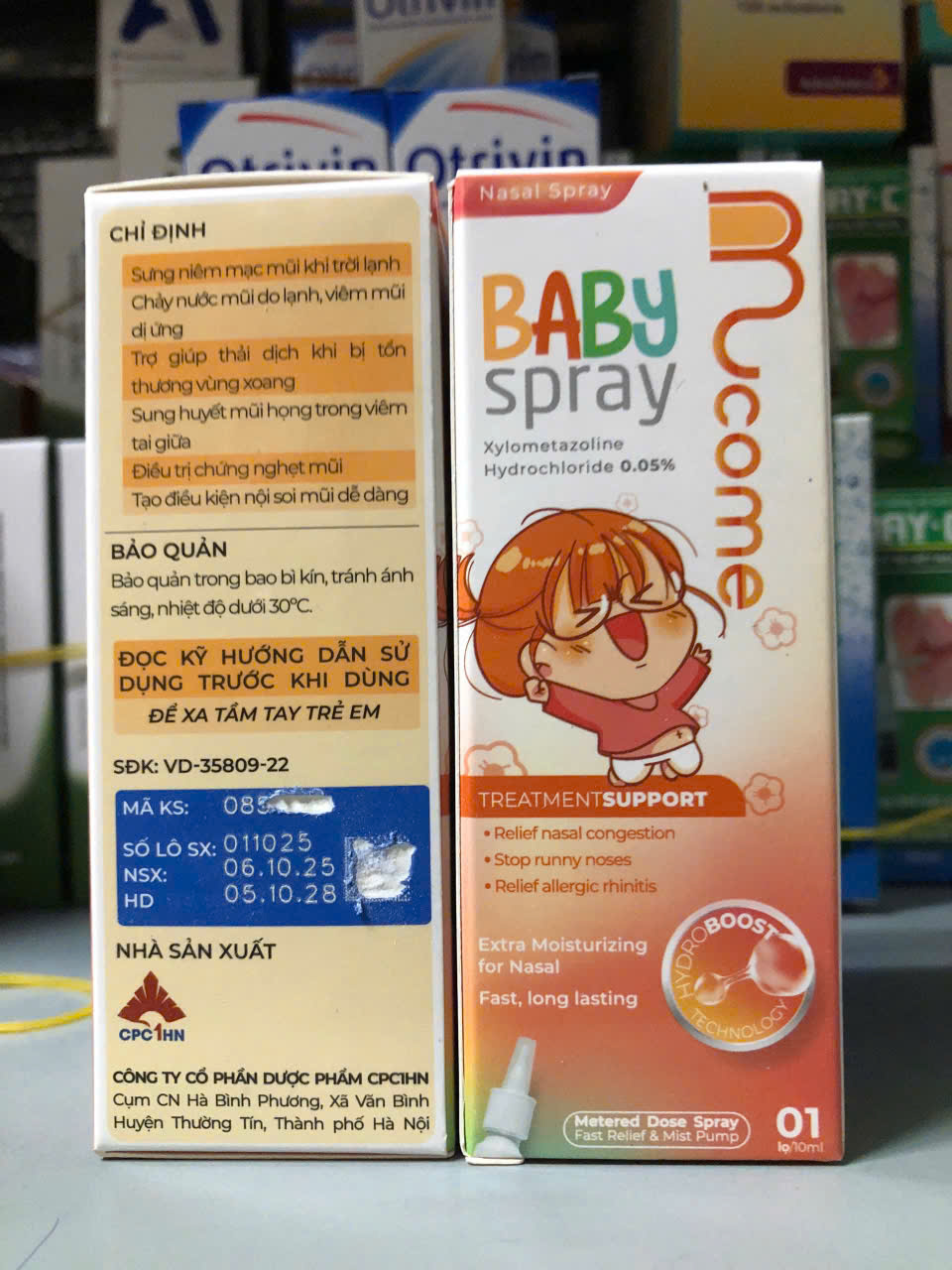 Mucome xịt trẻ em