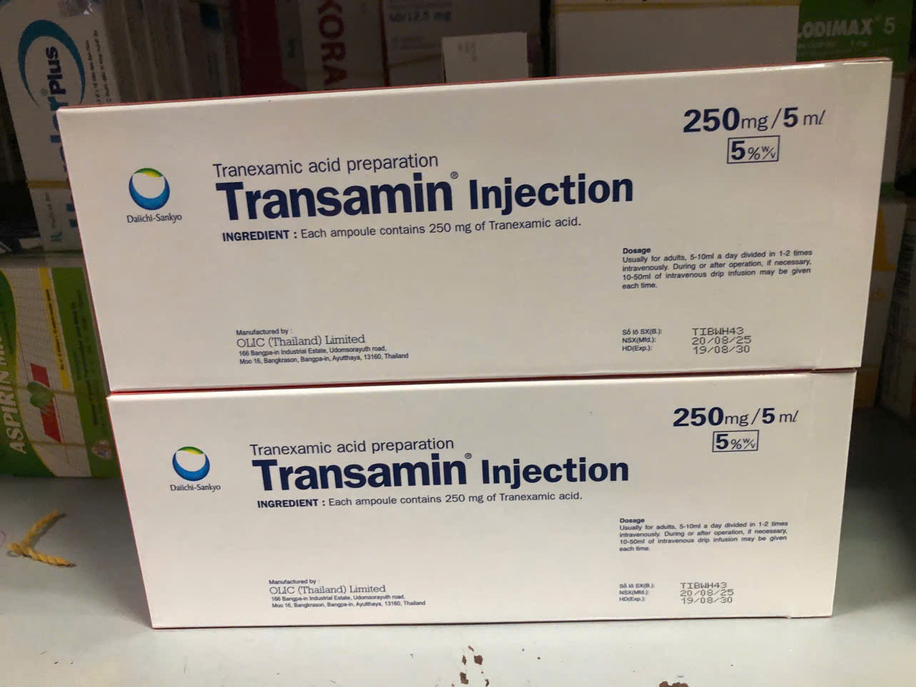 Transamin injection 250mg/5ml