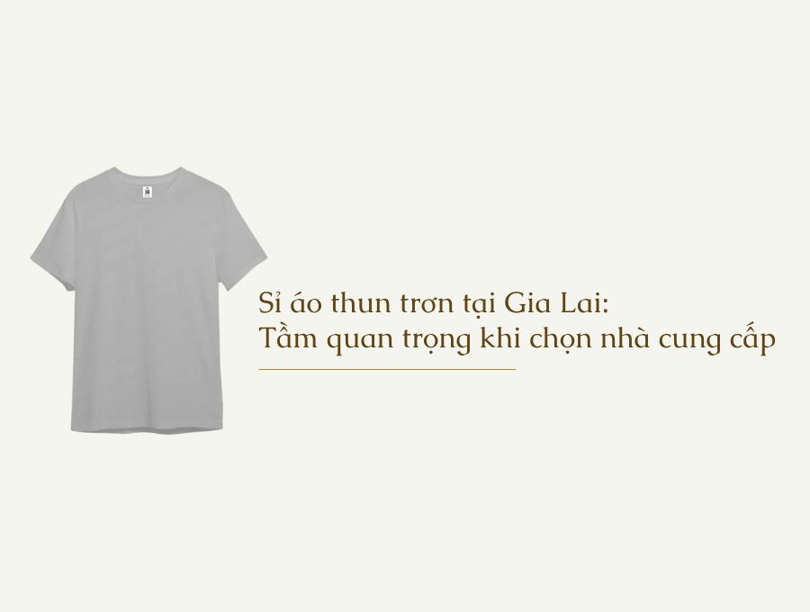 Sỉ áo thun trơn tại Gia Lai - Tầm Quan Trọng Của Việc Chọn Nhà Cung Cấp
