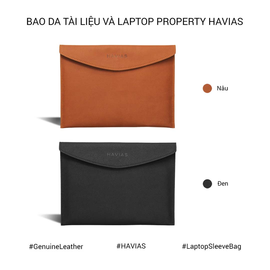 Bao da Tài liệu Laptop Property HAVIAS