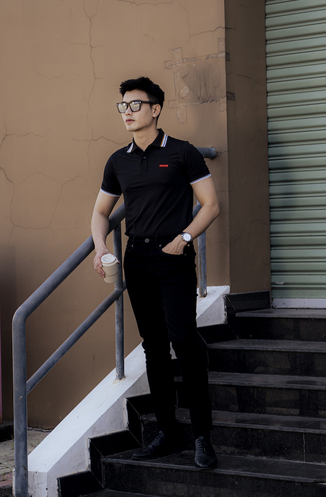 Thun Polo vải COOLMAX Fabric HAVIAS màu Đen