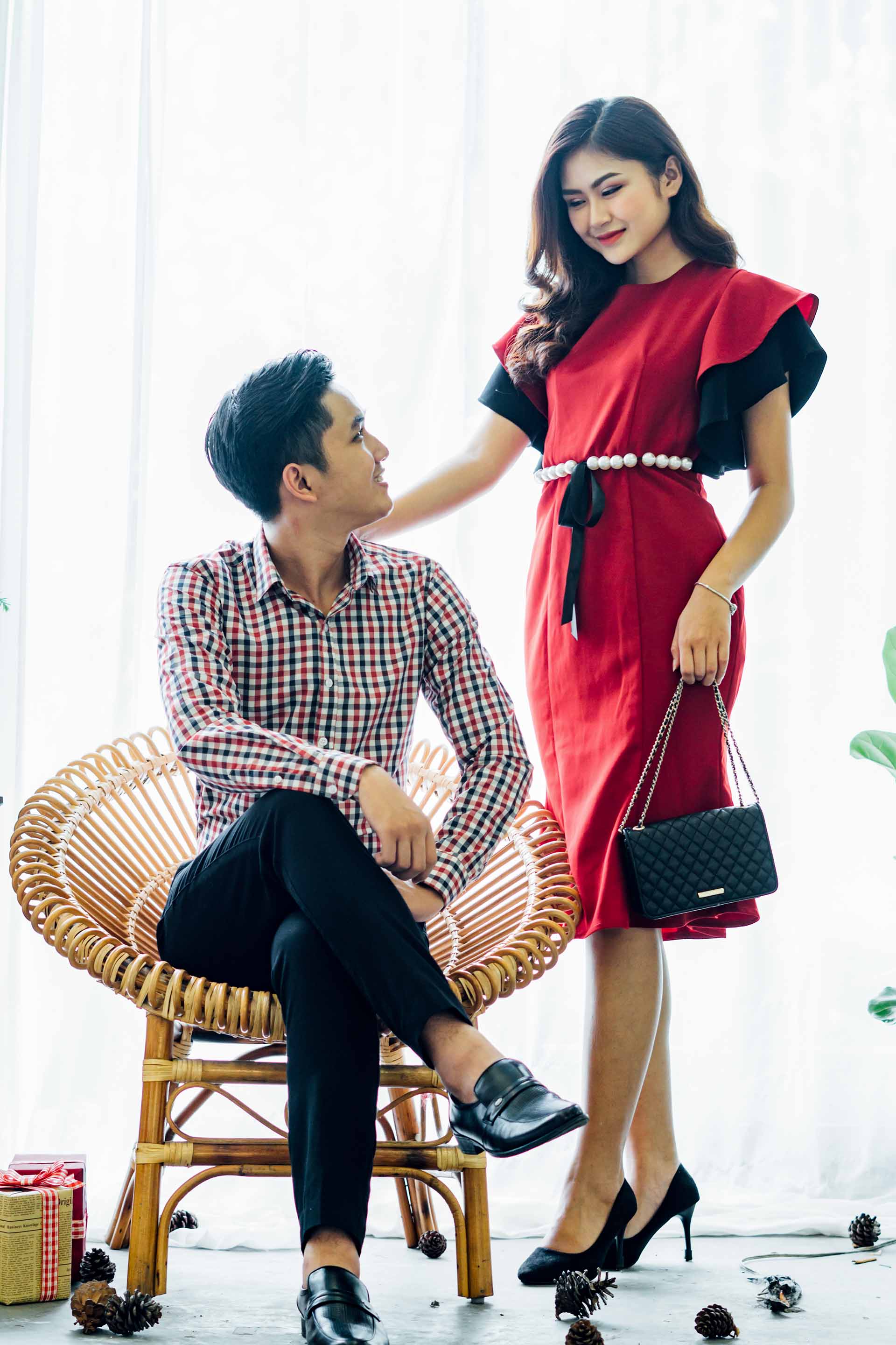 Sơ Mi cao cấp sọc caro Đen Vàng Cotton 100%