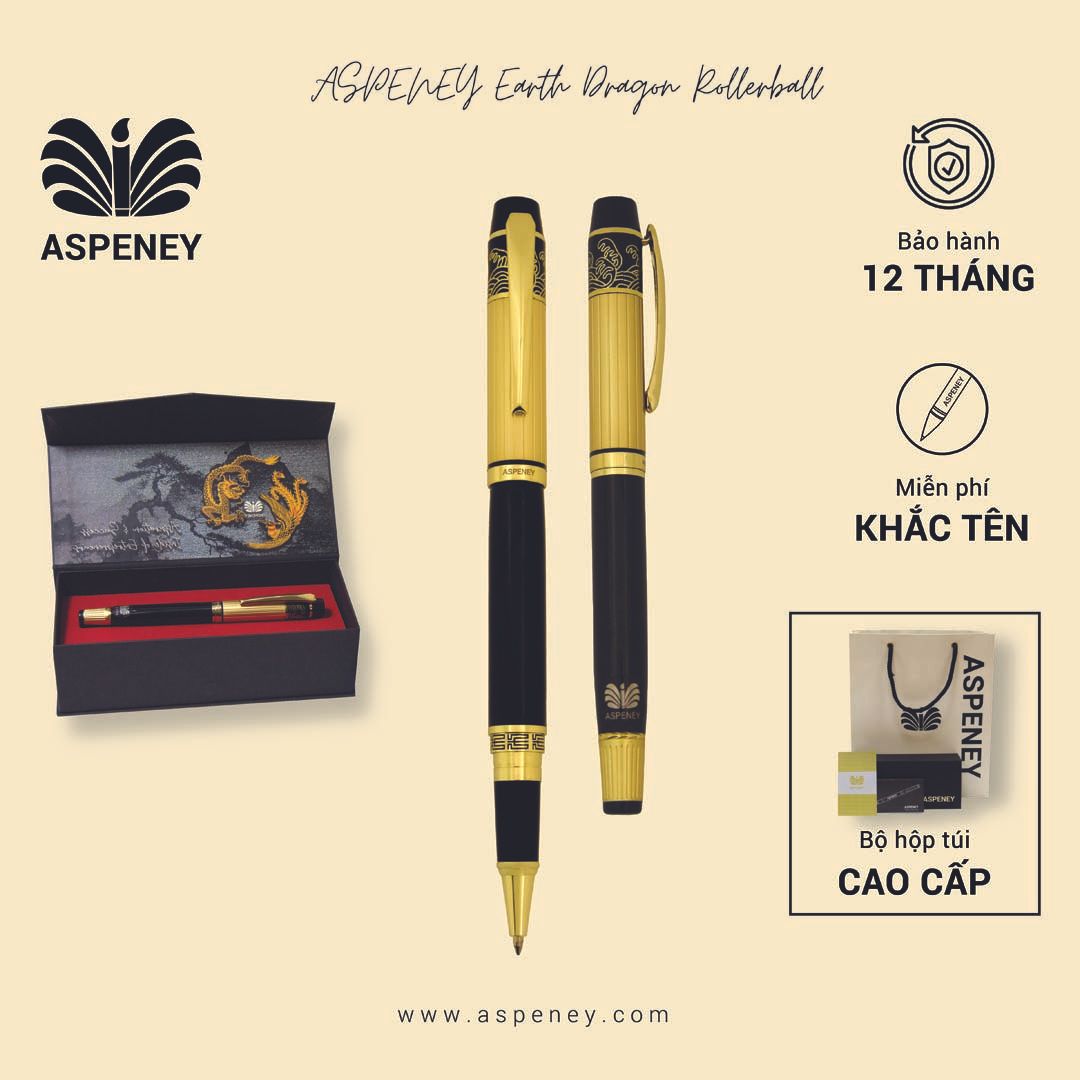 Bút dạ bi ASPENEY Earth Dragon Rollerball