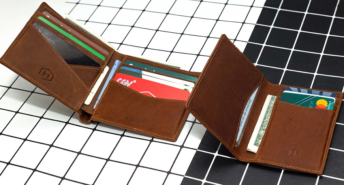 Couple Bóp Ví Cặp Đôi Enus & Gapple Handcrafted Wallet Brown