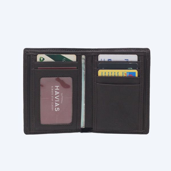 Ví đứng Gerzip Wallet, Nâu