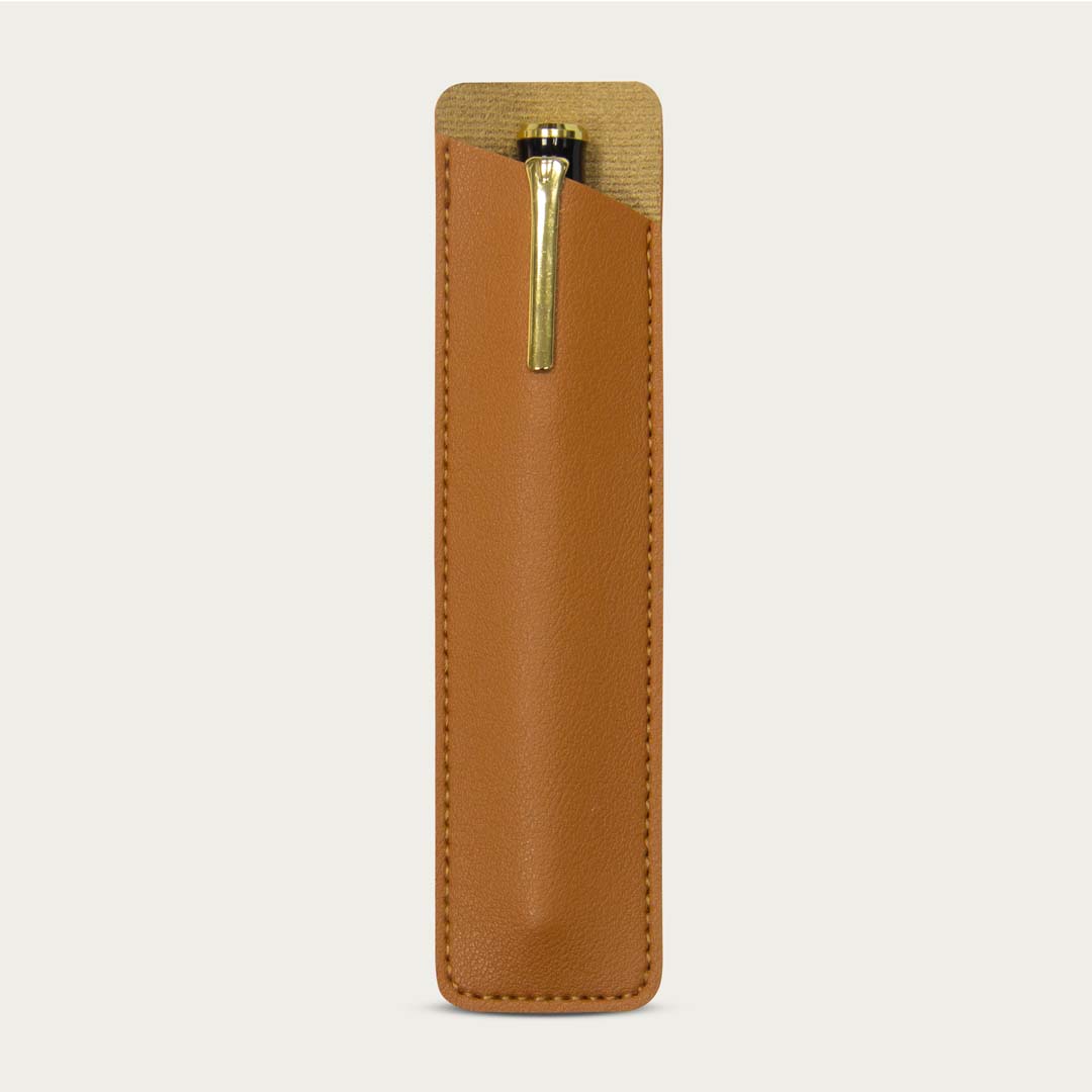 Bao da đựng bút Leather Pen Cover, nâu bò