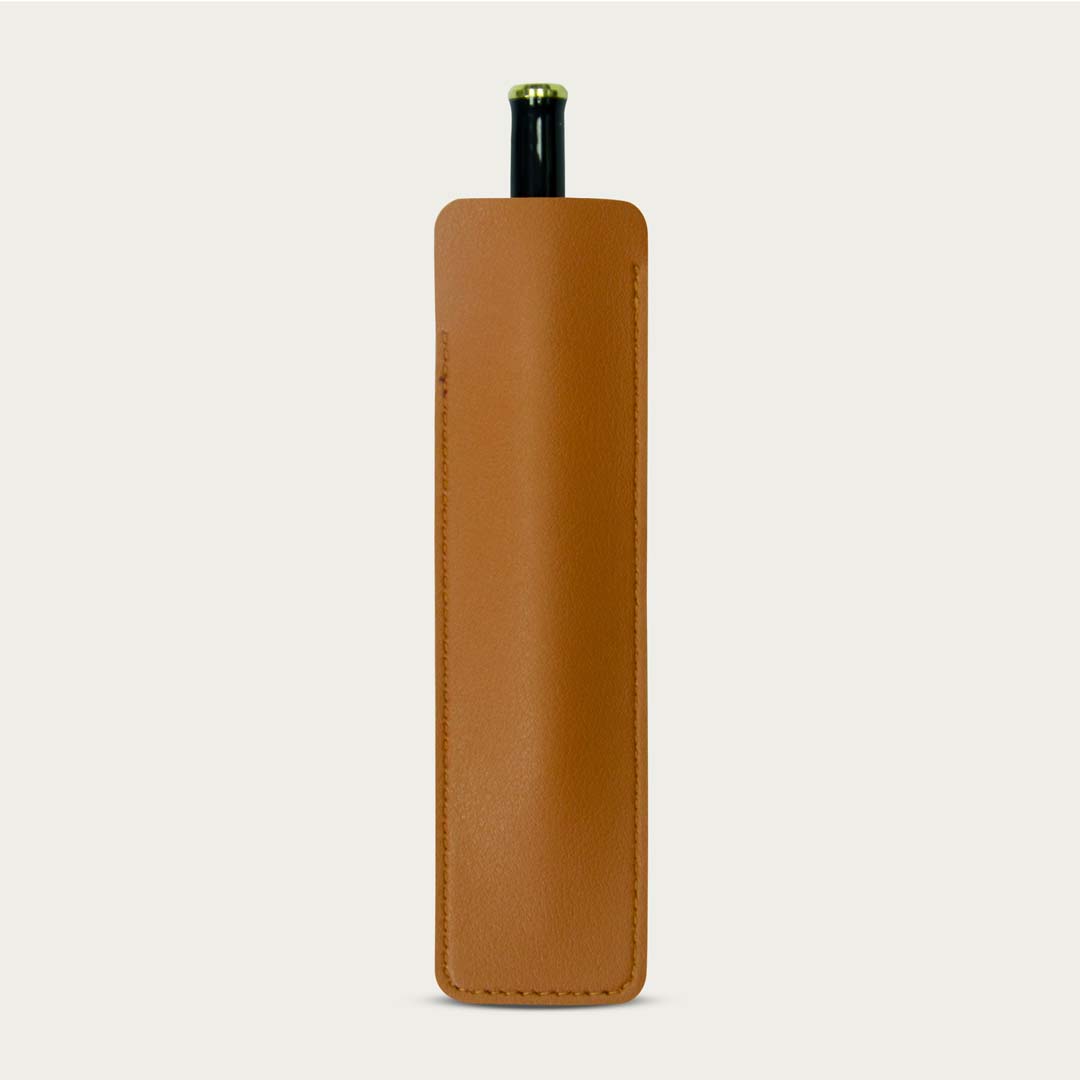 Bao da đựng bút Leather Pen Cover, nâu bò