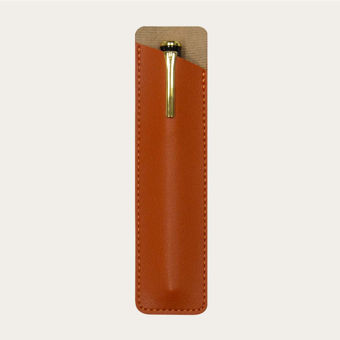 Bao da đựng bút Leather Pen Cover, cam