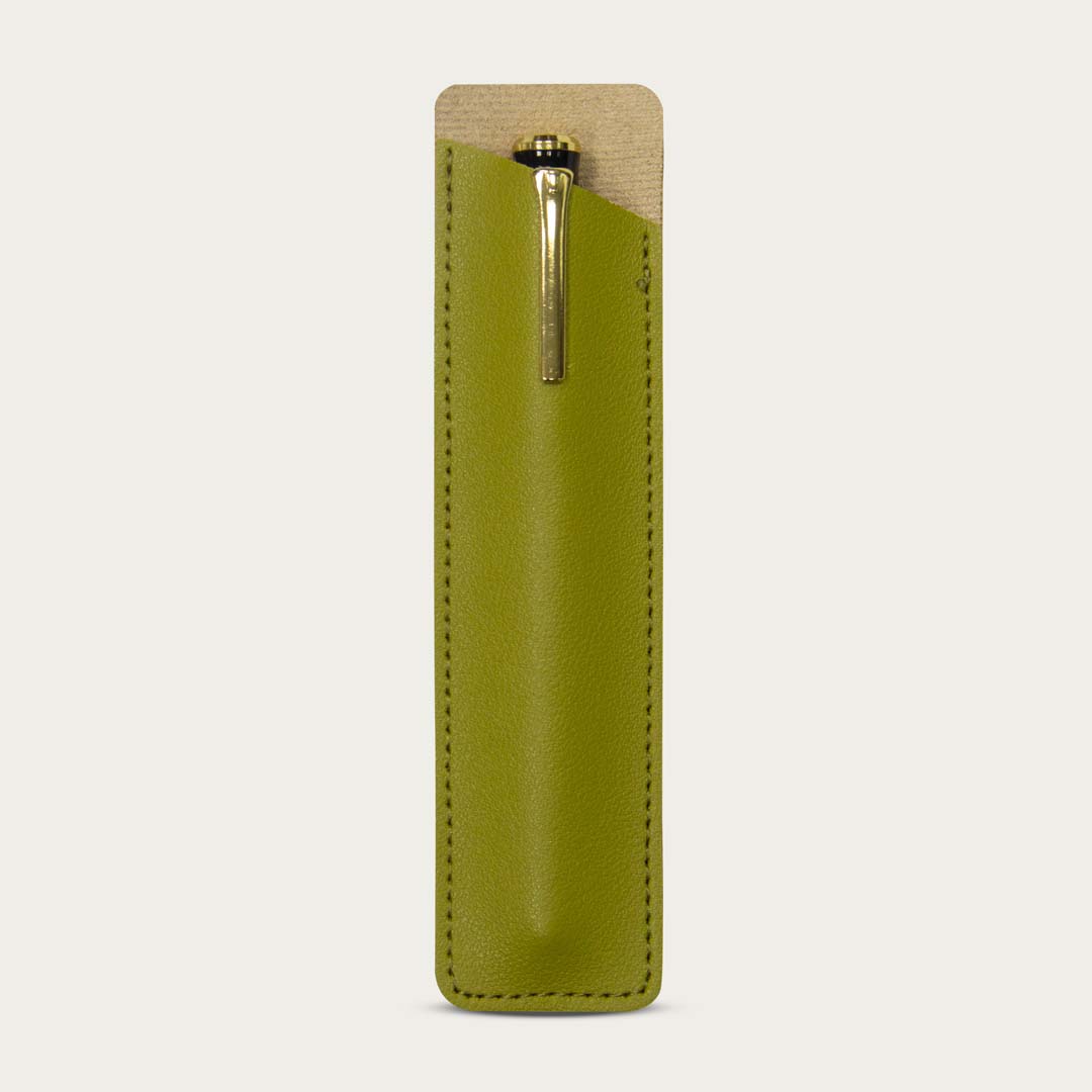 Bao da đựng bút Leather Pen Cover, xanh lá