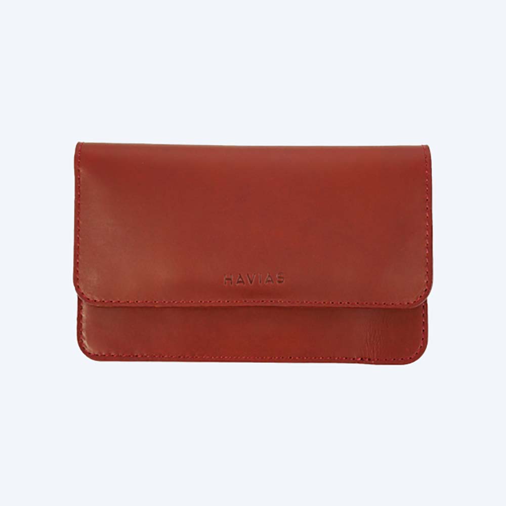 Ví Da The Momo2 Handcrafted Wallet, Nâu Đỏ