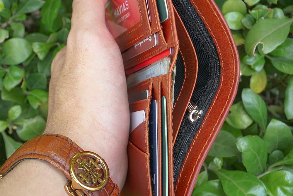 Couple Ví Heyday2 & Verzip2 Handcrafted Wallet ví cặp da thật may thủ công nam nữ màu Nâu Bò