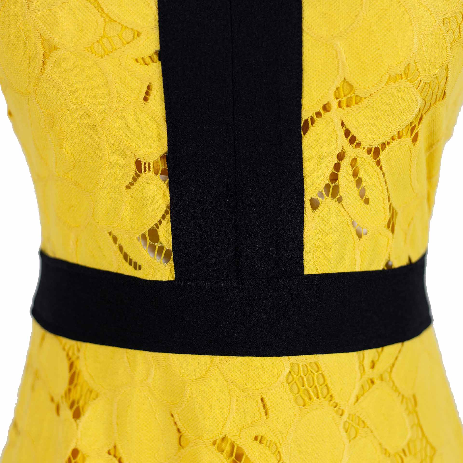 Đầm Flowering Mixed Black Yellow Sleeveless Dress