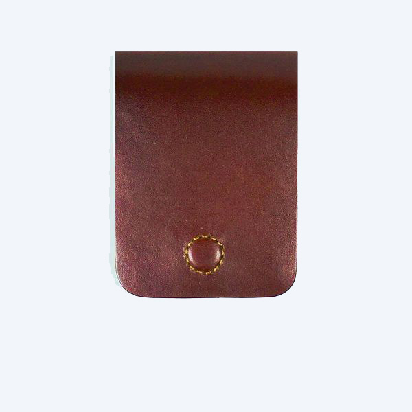 Ví Da Gerbera Handcrafted Mini Wallet, Đỏ nâu