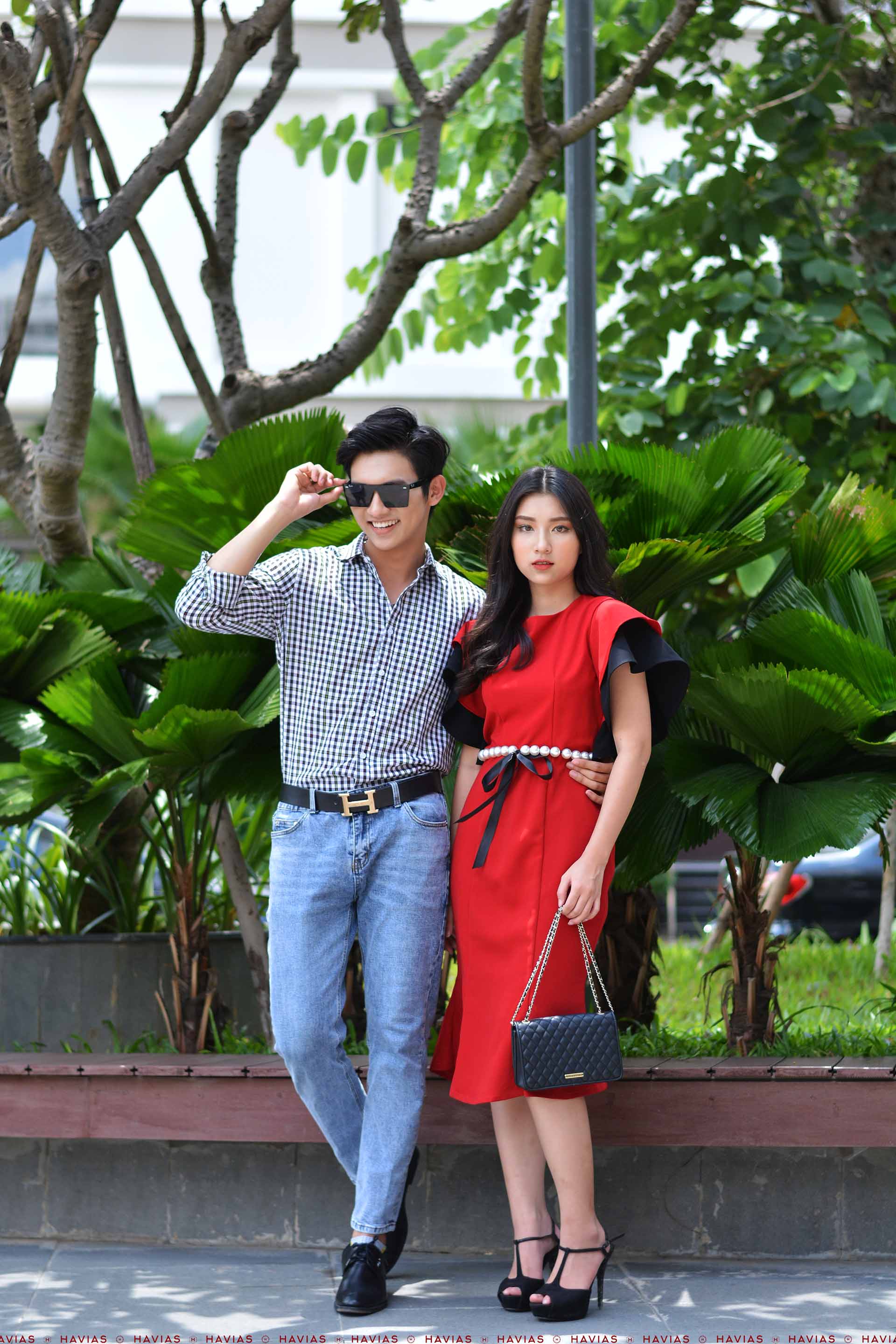 Sơ mi Premium sọc Đen Vàng Trắng, Premium Fabric Color Cross Hidden Button Down Shirt