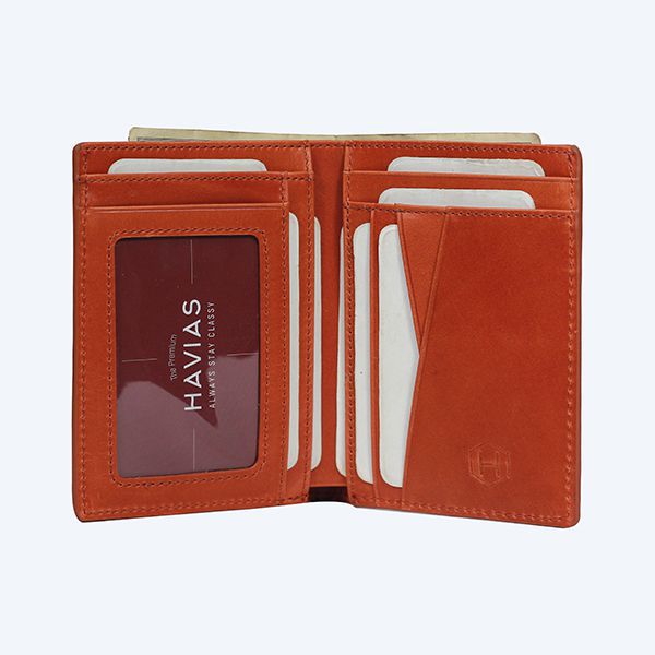 Ví da Verzip Handcrafted Wallet, Nâu