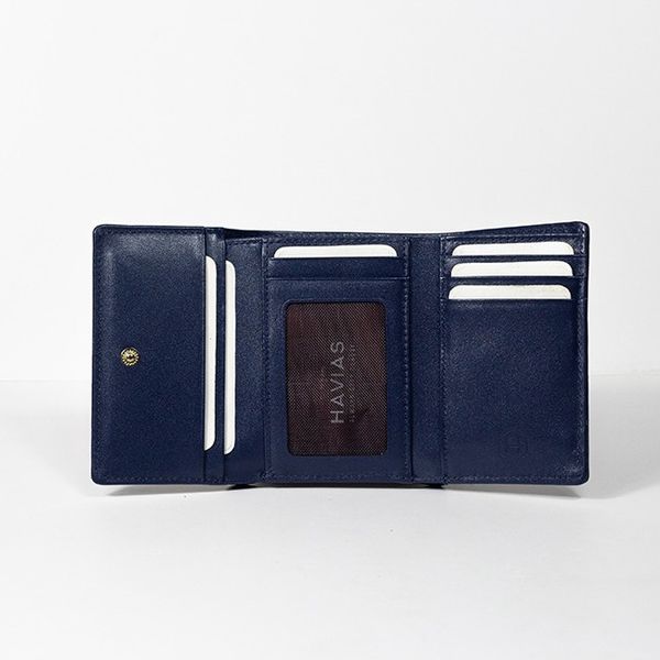 Ví gấp Heart3 Mini Handcrafted Wallet, Xanh Navy