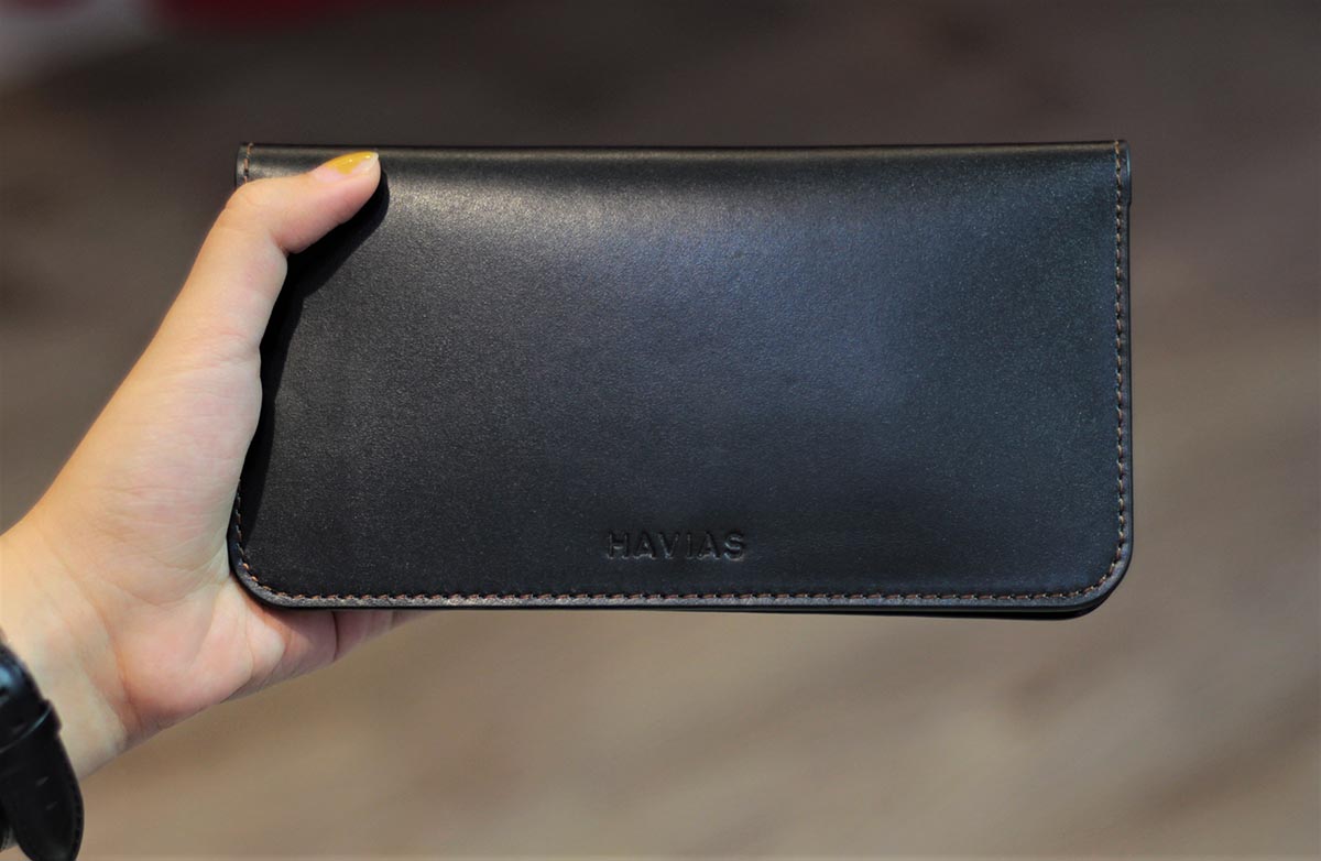 Couple ví Lemo Handcrafted & Gerbera Mini Wallet Black