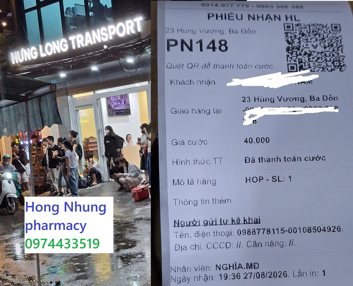 Gửi thuốc PEP từ Hà Nội về Ba Đồn Quảng Trị