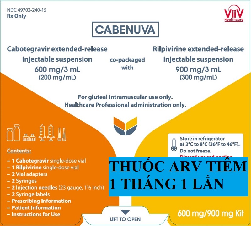 THUỐC ARV DẠNG TIÊM 1 THÁNG 1 LẦN - CABENUVA ĐÃ ĐƯỢC FDA PHÊ DUYỆT