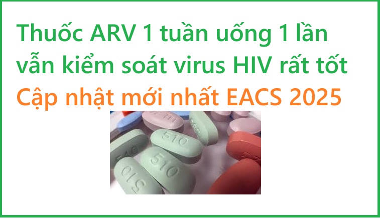 Hiệu quả loại thuốc ARV 1 tuần uống 1 lần