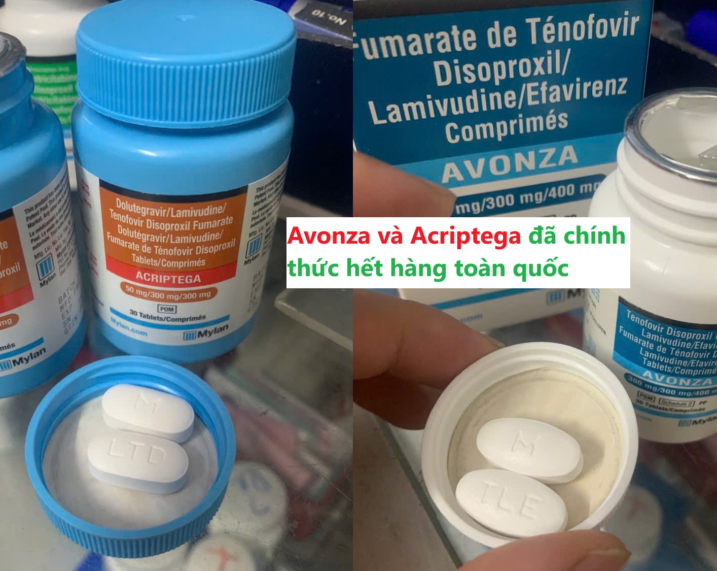 Giải pháp điều trị ARV cho người HIV khi không còn thuốc Avonza và Acriptega