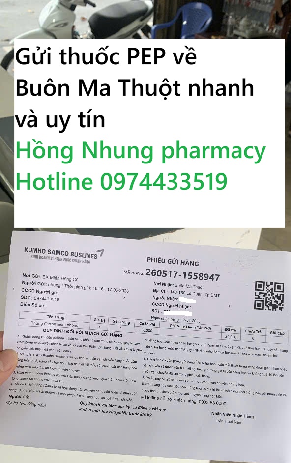 Gửi thuốc PEP về Buôn Ma Thuột nhanh và uy tín