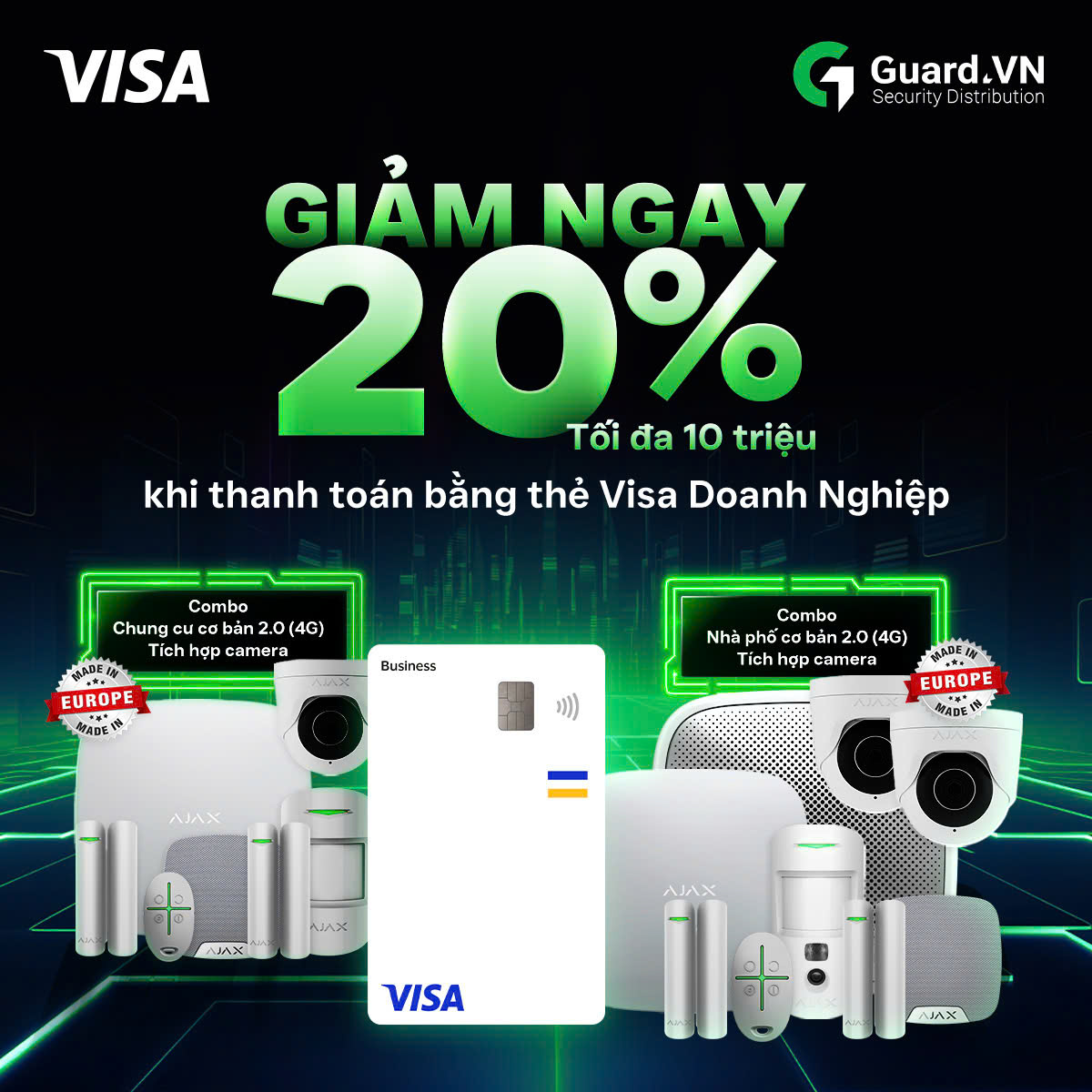 Tăng cường an ninh, tiết kiệm tối đa: Ưu đãi đặc biệt cho chủ thẻ Visa Doanh Nghiệp