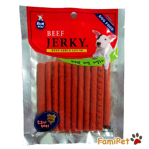 Thịt bò que Bowwow Beef Jerky 90g Cho Chó