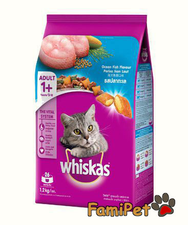 Thức Ăn Cho Mèo Lớn Whiskas Vị Cá Biển