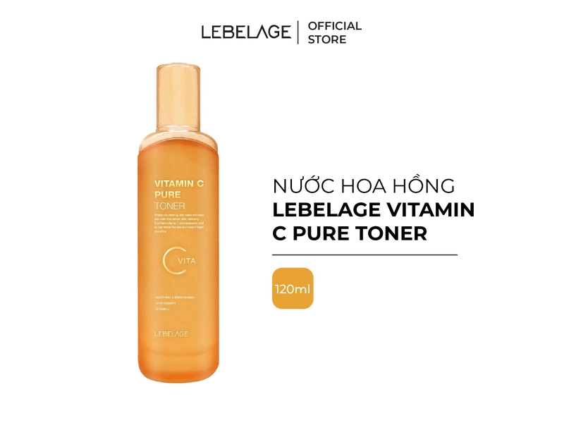 Nước Hoa Hồng Sáng Da Lebelage Vitamin C Pure Toner 120ml – Bí Quyết Cho Làn Da Sáng Mịn