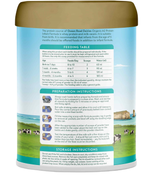 Sữa Ocean Road Oganic A2 số 1 900g (0-6 tháng tuổi)
